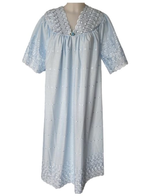 Gabrielle 'V' neck embroidered n/dress (UK MADE)